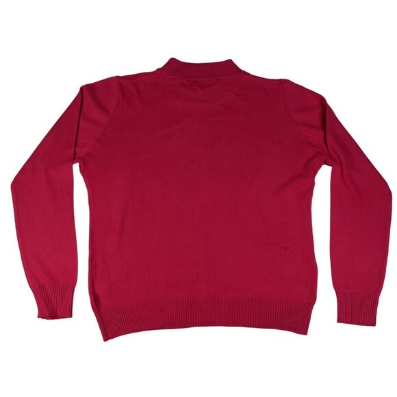 Tera Vera Womens XL Pink Sweater Rayon/Nylon Blend Crew Neck Long Sleeve Ribbed - Picture 2 of 8